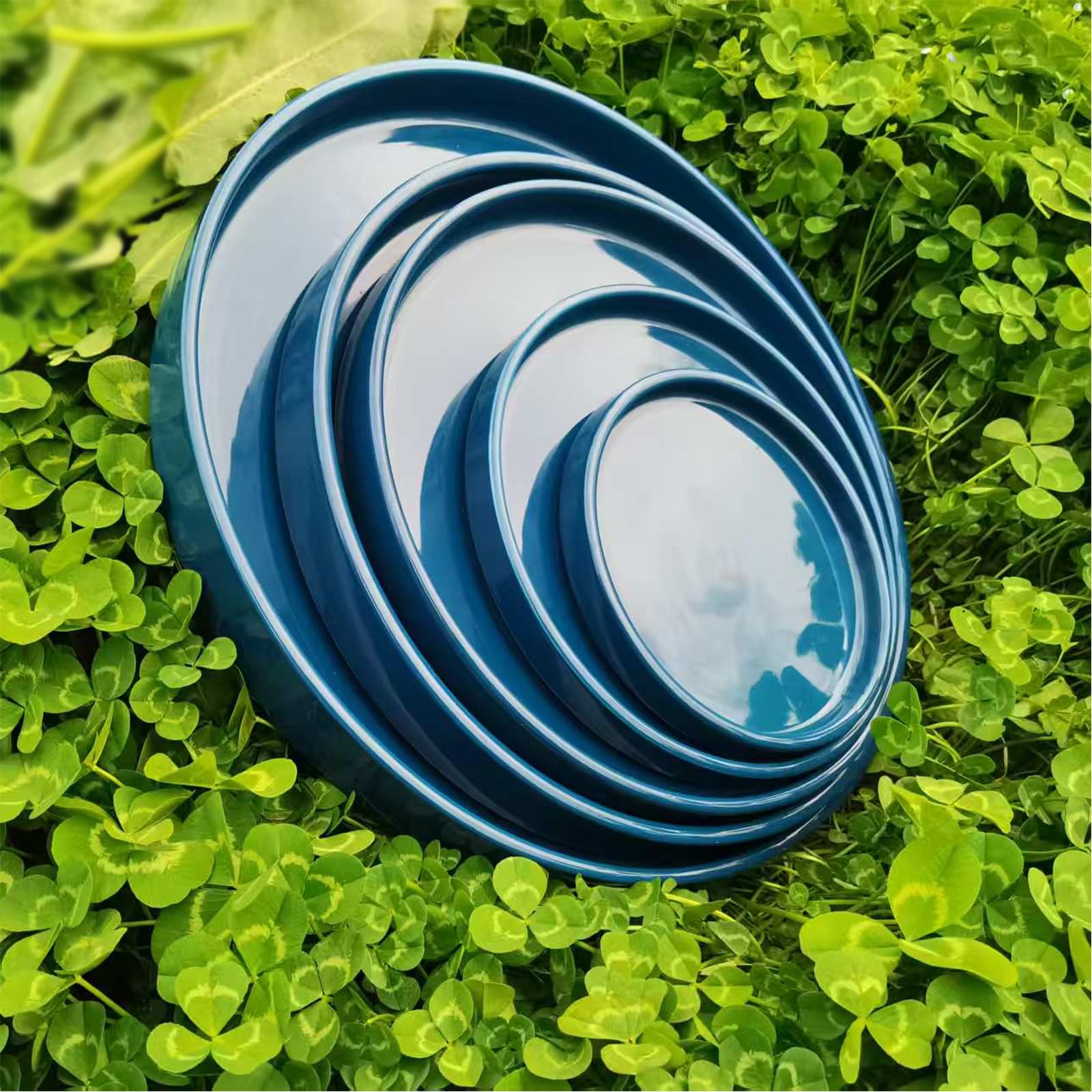 Fzfeiyy Ceramic Plant Saucer 7 Inch, 2 Pack Round Plant Trays for